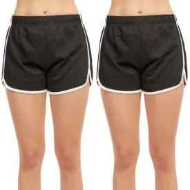 2 Women's Fashion Dolphin Shorts Cotton Casual Dance Athletic Yoga Sports Grey M