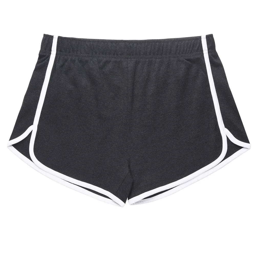 2 Women's Fashion Dolphin Shorts Cotton Casual Dance Athletic Yoga Sports Grey M