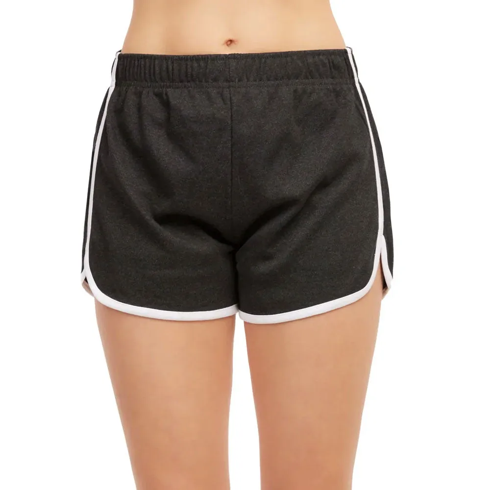 2 Women's Fashion Dolphin Shorts Cotton Casual Dance Athletic Yoga Sports Grey M