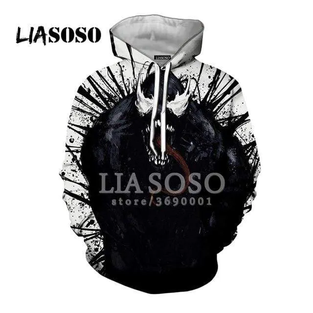3D Print Superhero Venom Hoodies