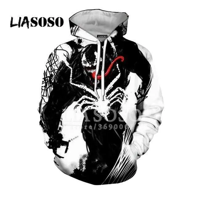 3D Print Superhero Venom Hoodies