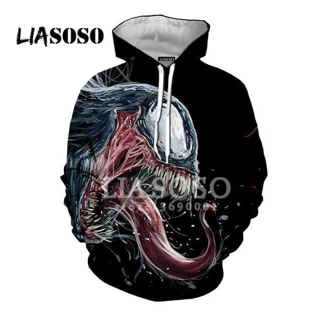3D Print Superhero Venom Hoodies