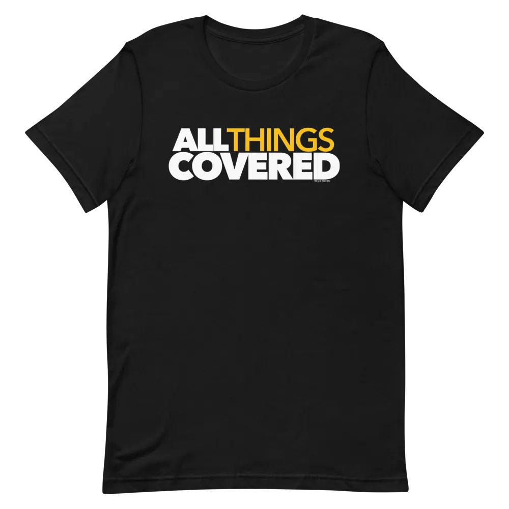 All Things Covered Podcast White Logo Adult Short Sleeve T-Shirt