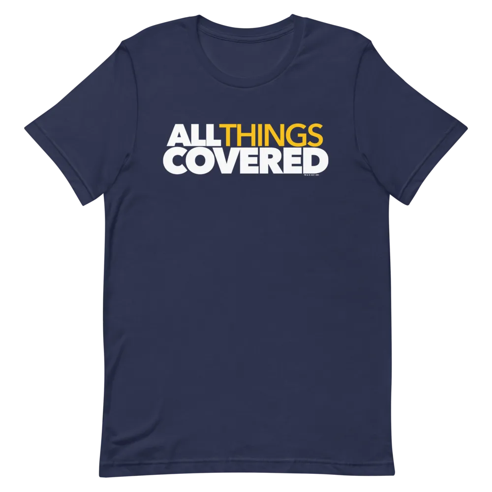 All Things Covered Podcast White Logo Adult Short Sleeve T-Shirt