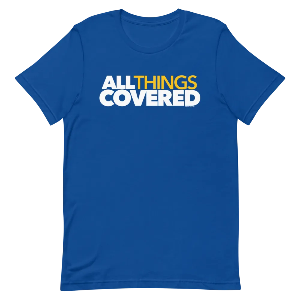 All Things Covered Podcast White Logo Adult Short Sleeve T-Shirt