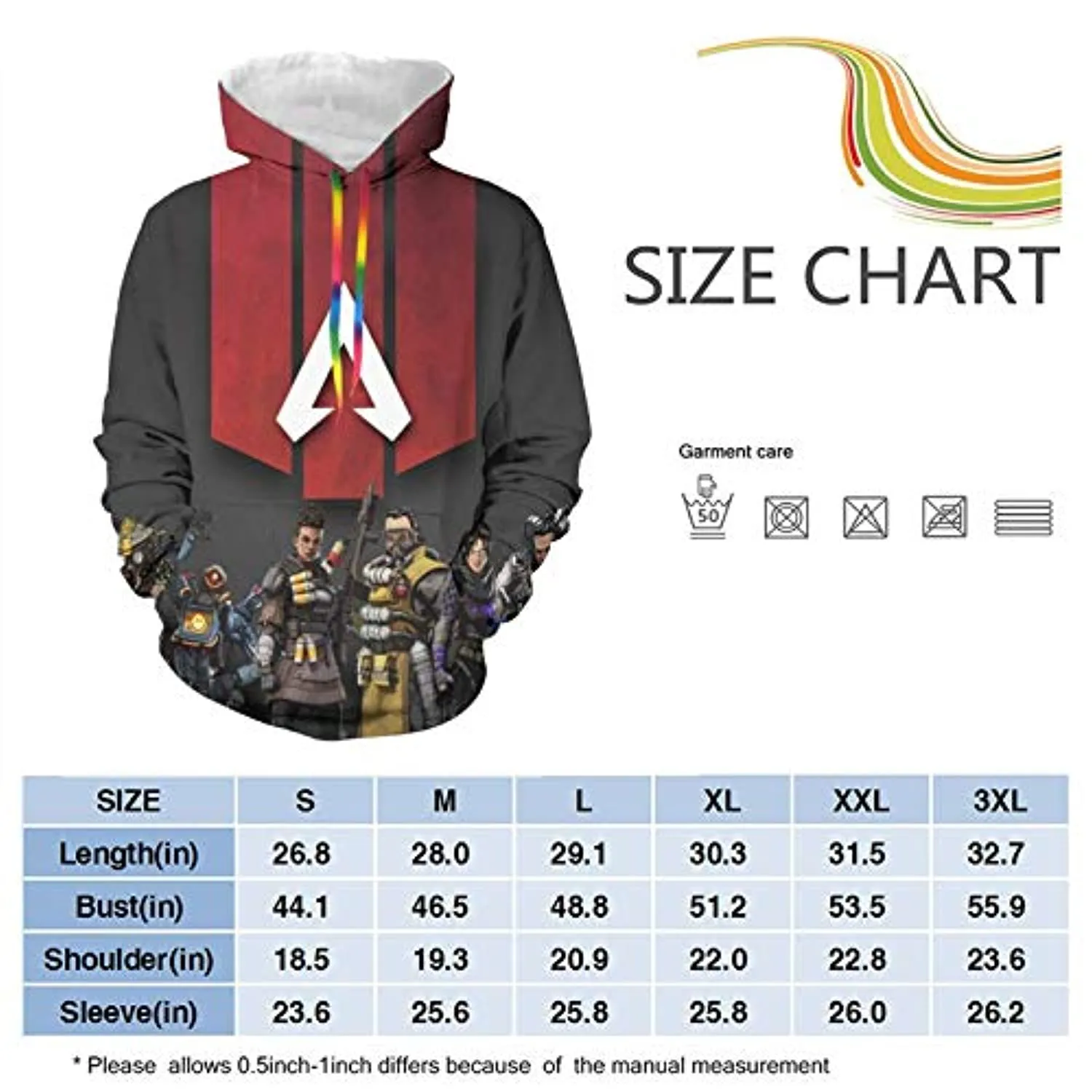 Apex Legends Hoodies -Logo Fashion 3D Print Pullover Gaming Hoodie
