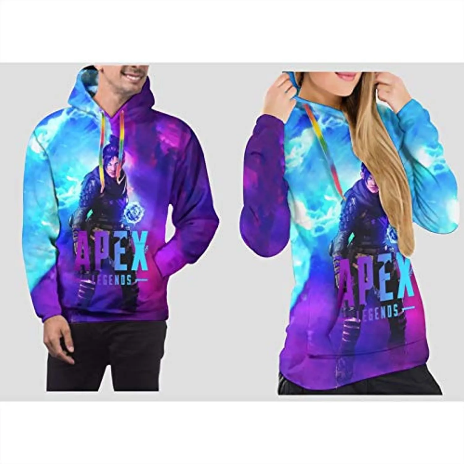 Apex Legends Hoodies - Wraith Fashion 3D Print Drawsrting Pullover Gaming Hoodie