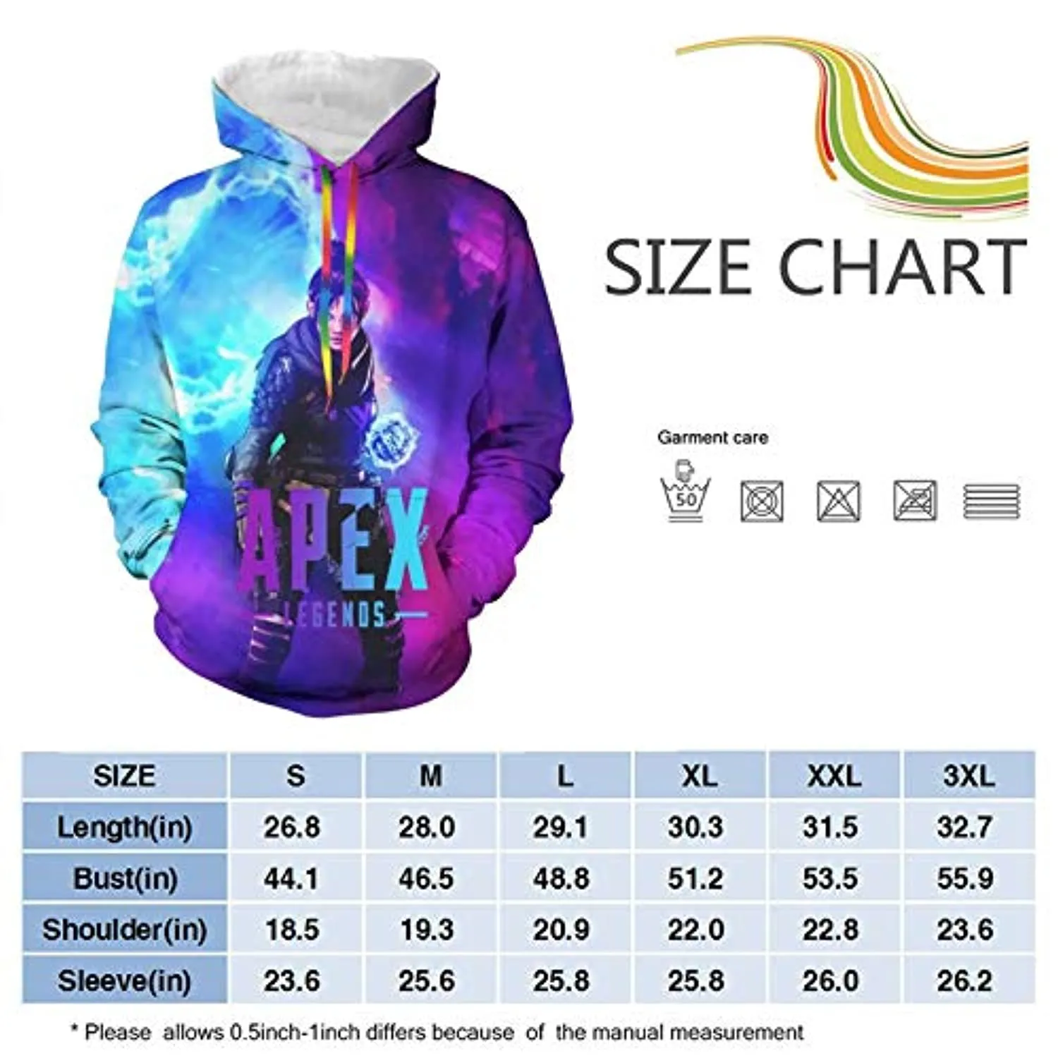Apex Legends Hoodies - Wraith Fashion 3D Print Drawsrting Pullover Gaming Hoodie