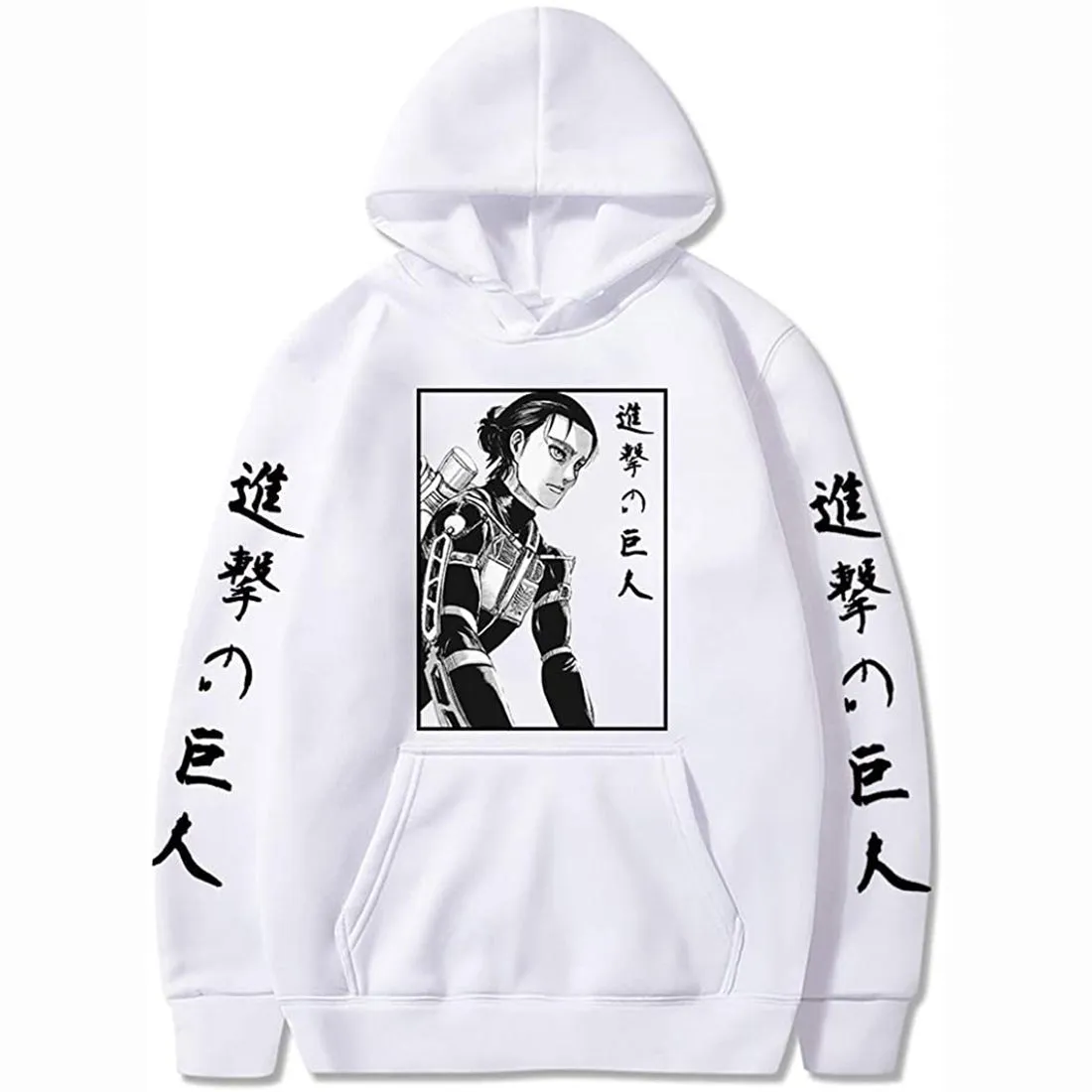 Attack on Titan Eren Yeager Hoodie Sweatshirts Anime Pullover Unisex Harajuku Tracksui