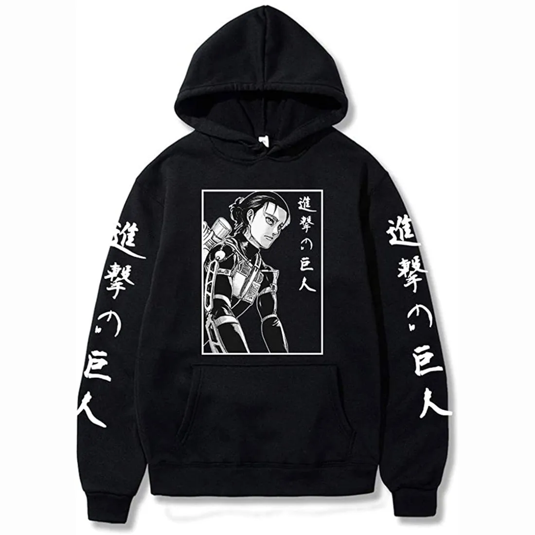 Attack on Titan Eren Yeager Hoodie Sweatshirts Anime Pullover Unisex Harajuku Tracksui