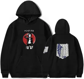 Attack on Titan Hange Zo Hoodie Sweatshirts Anime Pullover Unisex Harajuku Tracksui