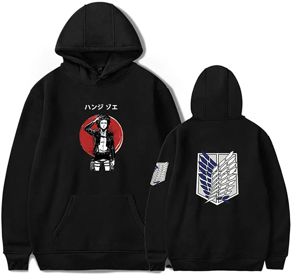 Attack on Titan Hange Zo Hoodie Sweatshirts Anime Pullover Unisex Harajuku Tracksui