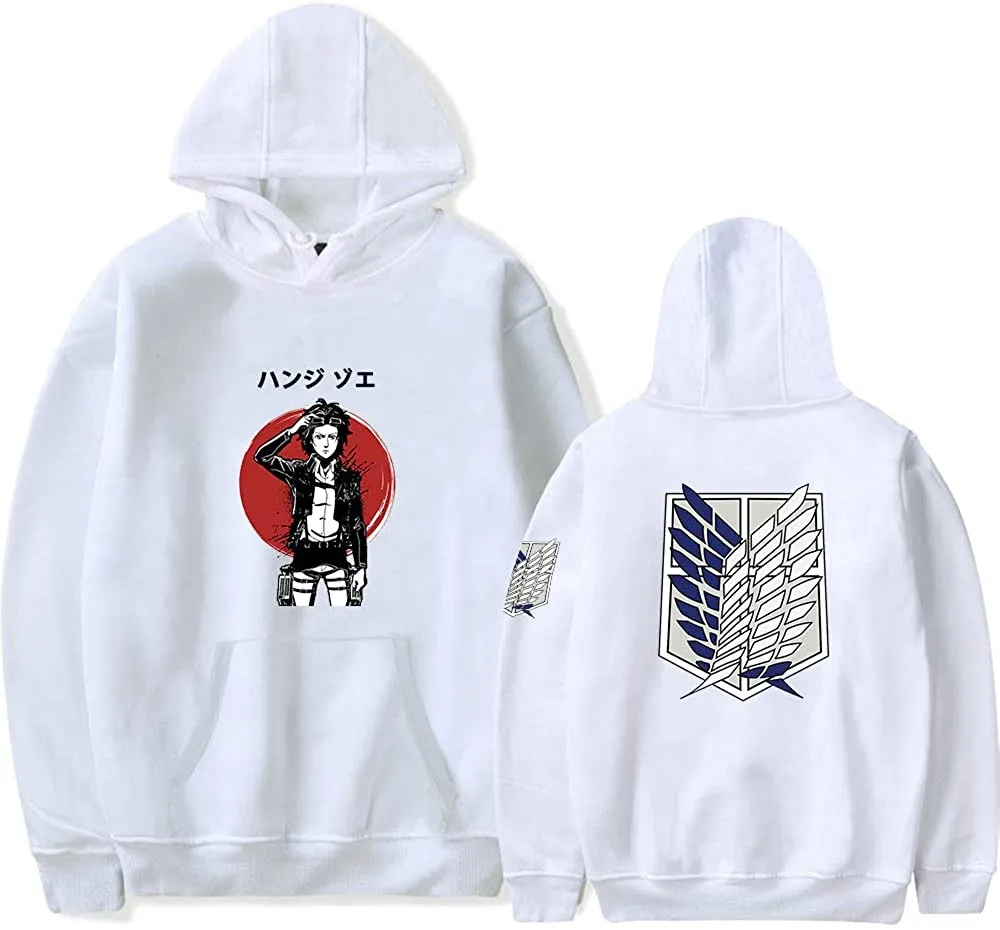 Attack on Titan Hange Zo Hoodie Sweatshirts Anime Pullover Unisex Harajuku Tracksui