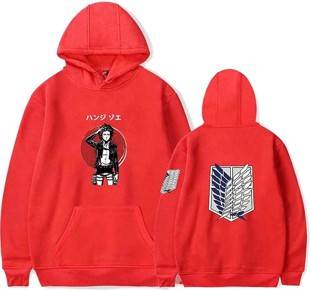 Attack on Titan Hange Zo Hoodie Sweatshirts Anime Pullover Unisex Harajuku Tracksui