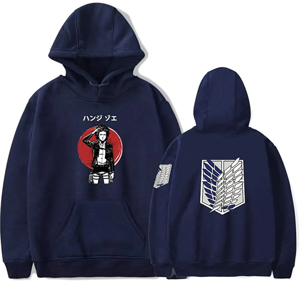 Attack on Titan Hange Zo Hoodie Sweatshirts Anime Pullover Unisex Harajuku Tracksui