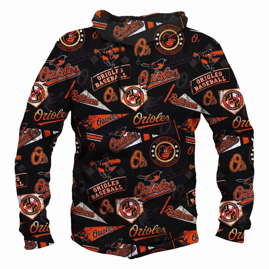 Baltimore Orioles Hoodies - Pullover Black Hoodie