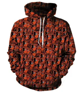 Baltimore Orioles Hoodies - Pullover Red Hoodie