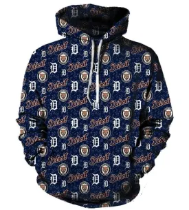 Detroit Tigers Hoodies - Pullover Blue Hoodie