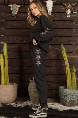 French Terry Star Studded Sweatpants