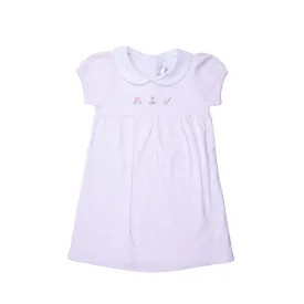 Golf Round Collar Pima Dress, Toddler Girls, Pink