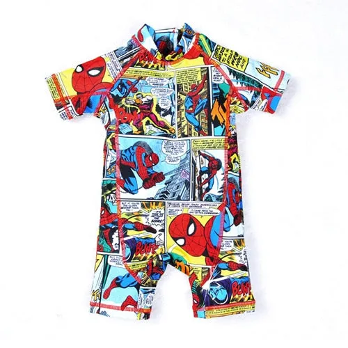 Kids Swimwear One Piece Boys Swimsuit Minions Batman Swimming Children Captain America Sport UPF50  Beachwear Baby Bathing Suit
