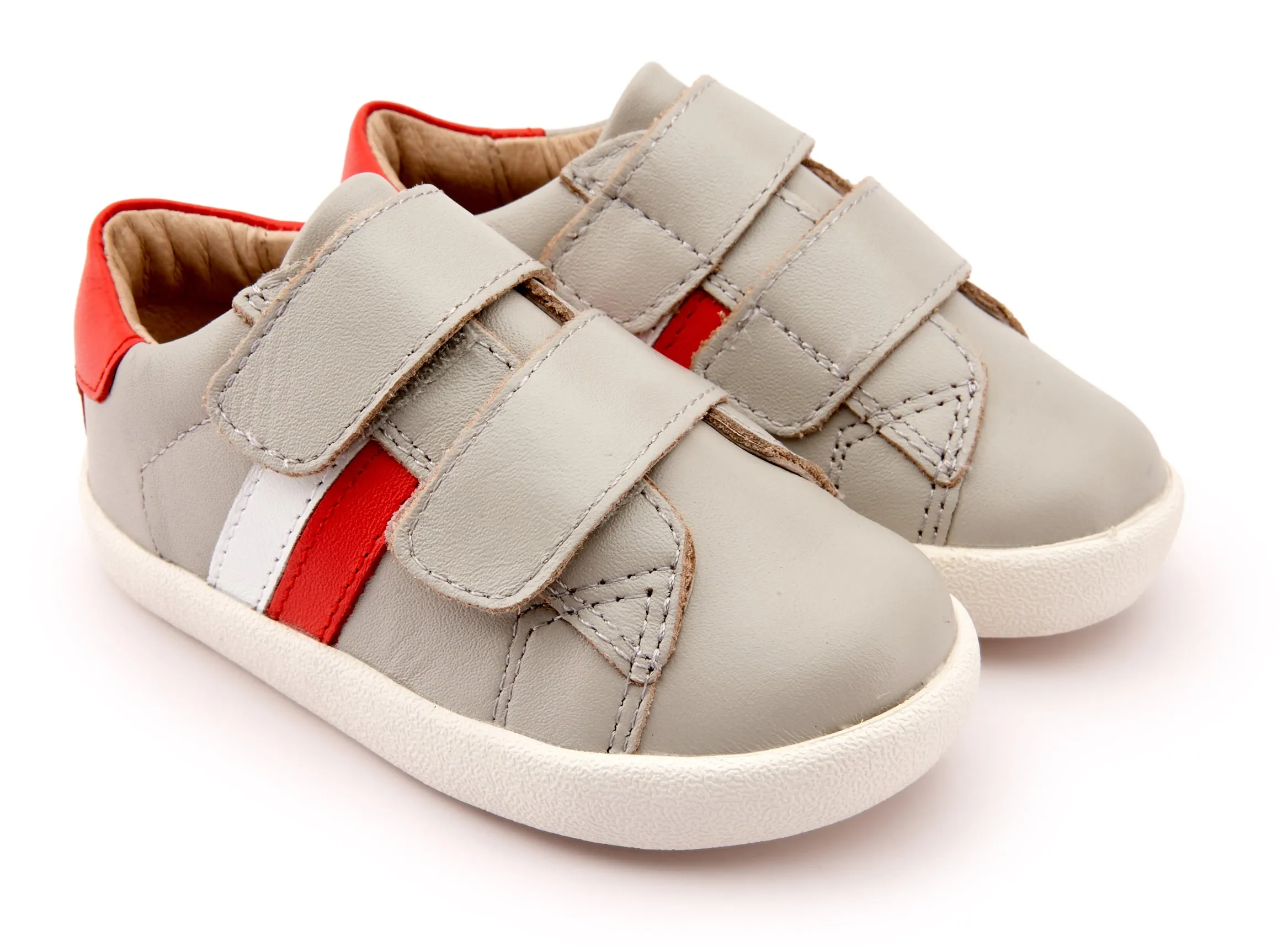 Old Soles Boy's 5069 Toddy Sport Sneakers - Gris/Bright Red/Snow