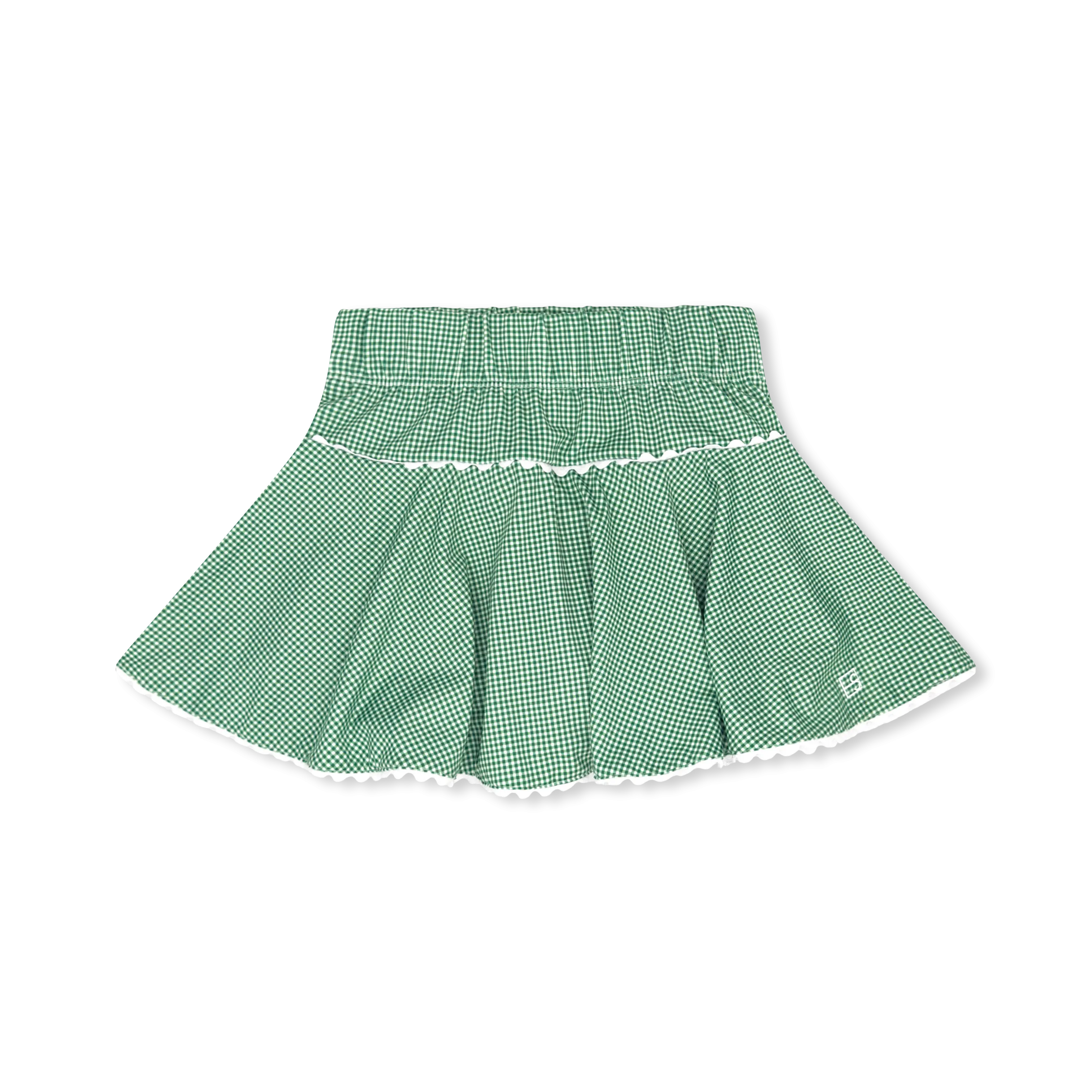 Quinn Skort - Augusta Green Minigingham, Pure Coconut